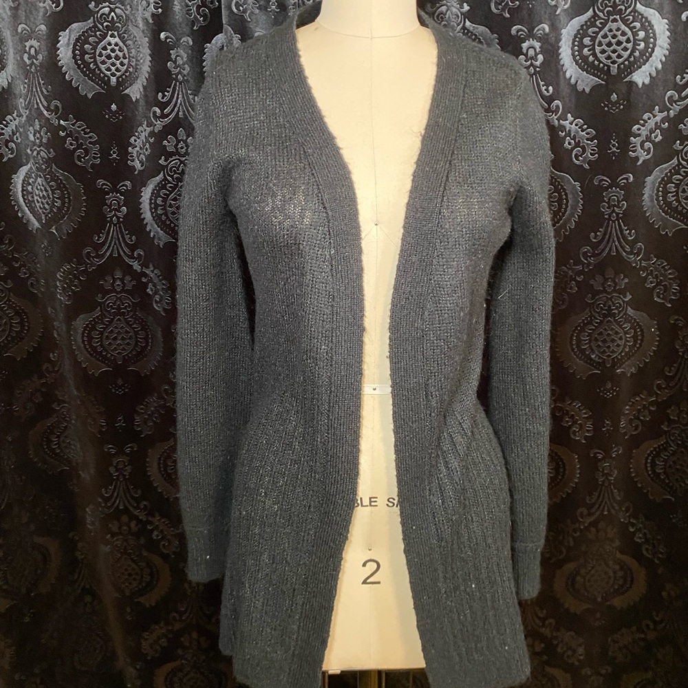 Mudd Charcoal Open-Front Cardigan